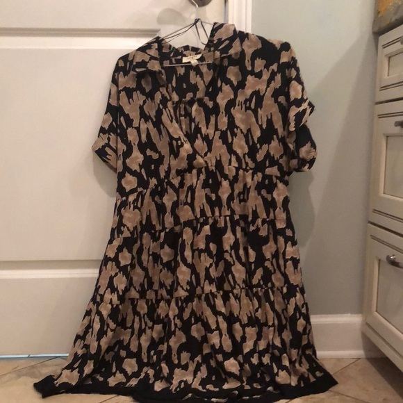 Umgee Black and Tan V-Neck Sundress - Picture 1 of 7